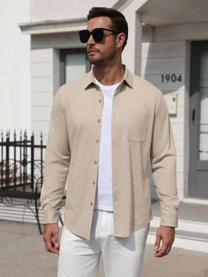 Wrinkle Free Stretch Long Sleeve Button Down Shirt (US Only)