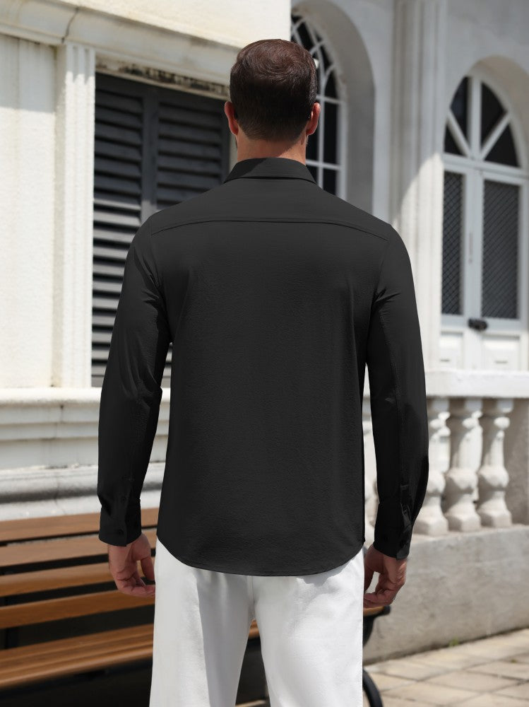 Wrinkle Free Textured Button Down Dress Shirt (US Only)