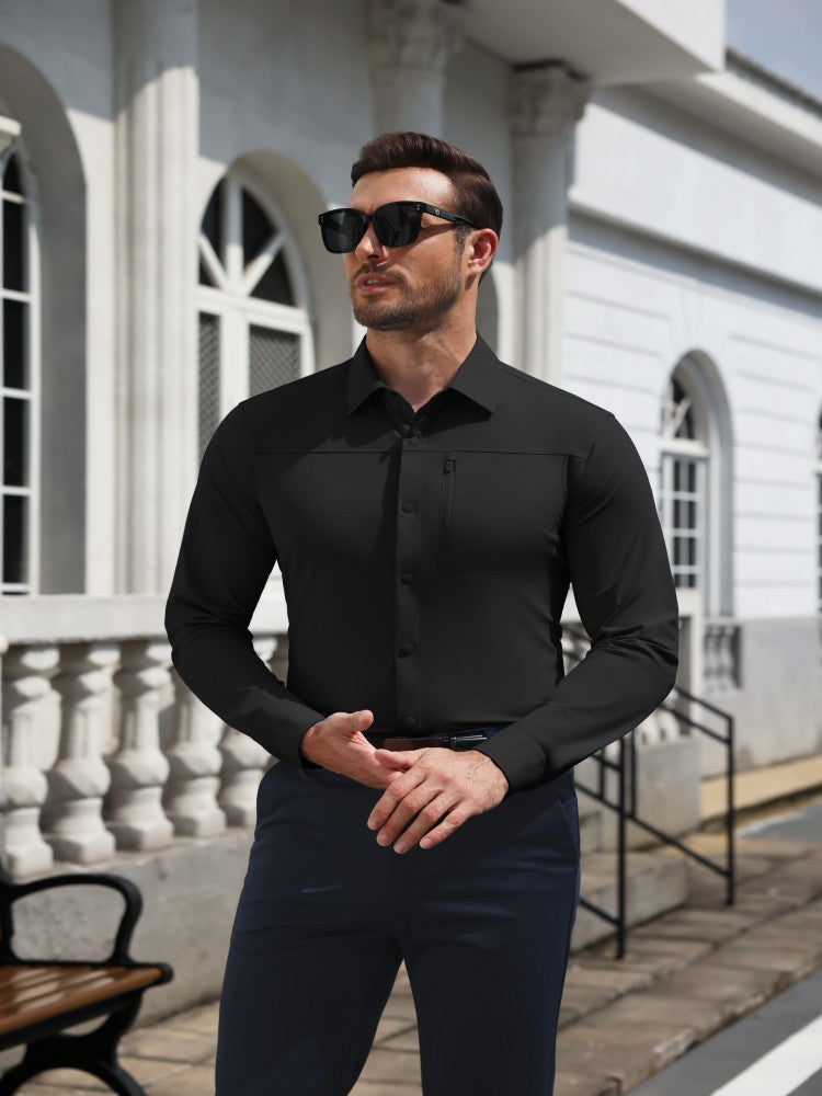 Lightweight Long Sleeve Snap Button Sun Shirt (US Only)