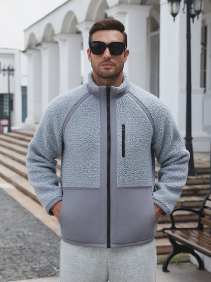 Color Block Sherpa Fleece Jacket (US Only)