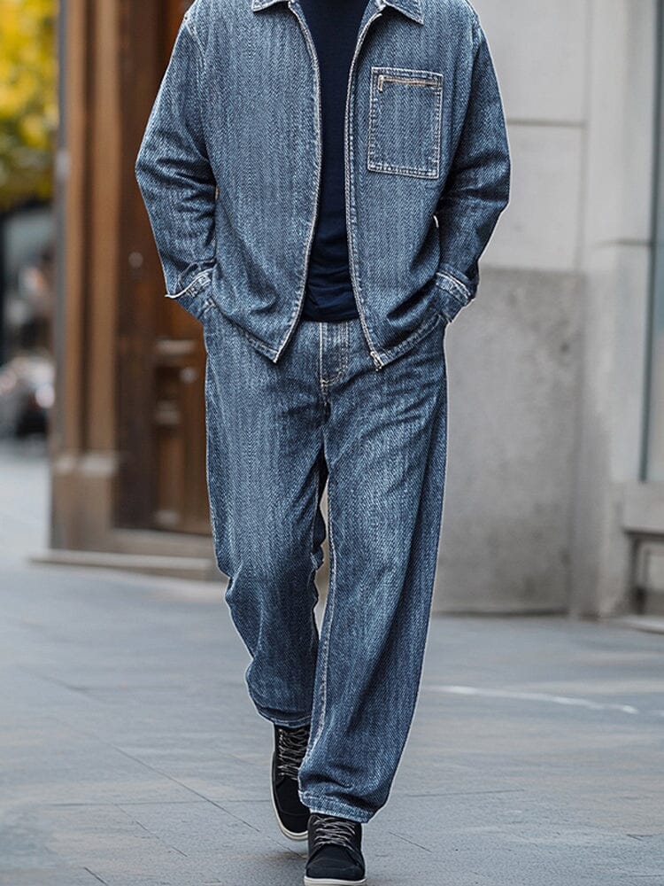 Rugged Comfort Denim 2-Piece Set