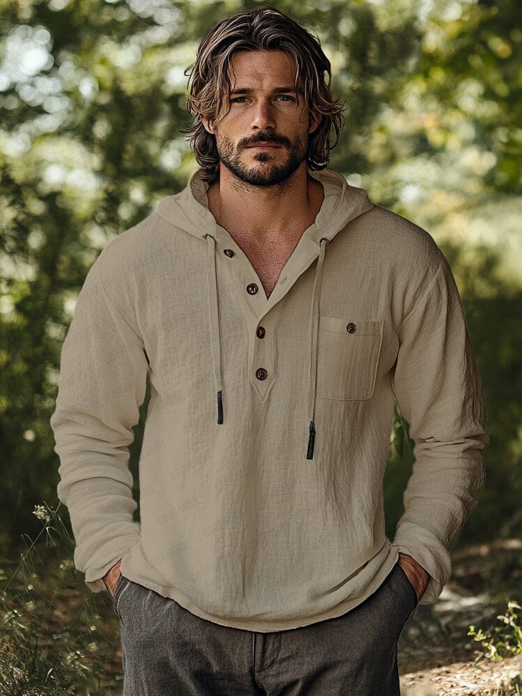 Athleisure 100% Cotton Hooded Top