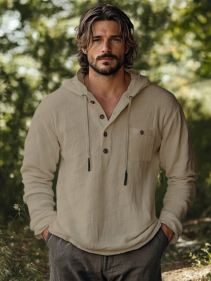 Athleisure 100% Cotton Hooded Top
