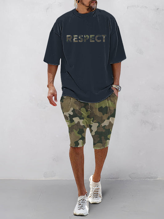 Casual Ethnic Print Sports Set