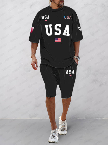 Casual Ethnic Print Sports Set