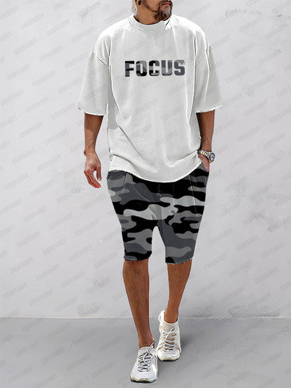 Casual Ethnic Print Sports Set