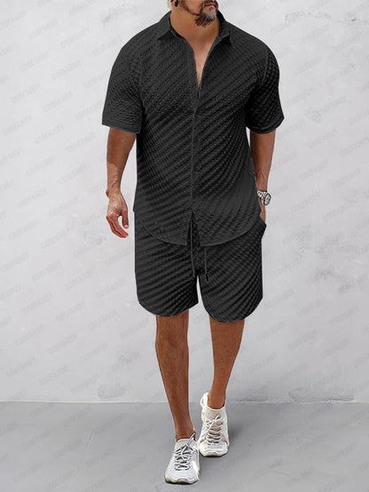 Casual Versatile Textured 2-Piece Set
