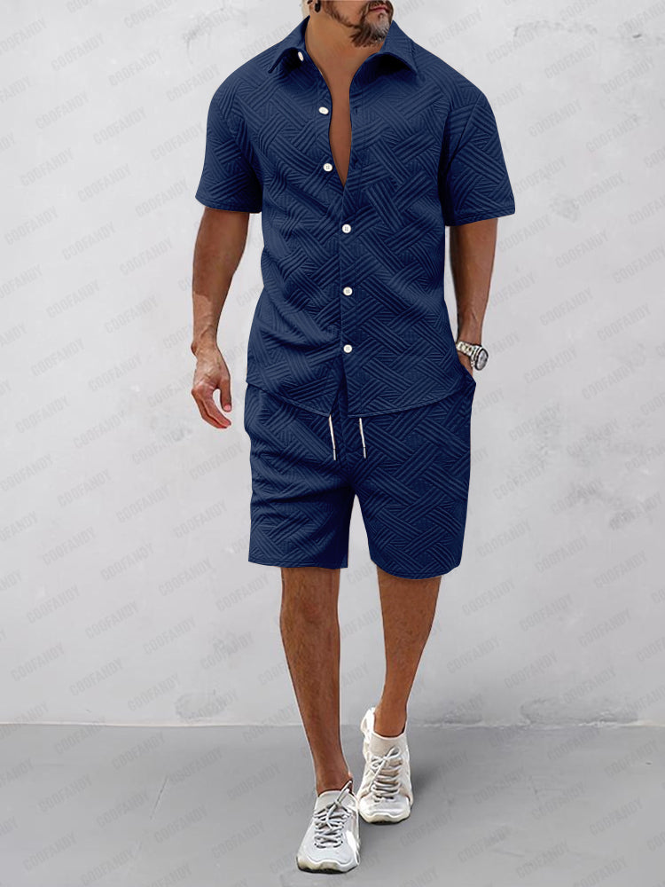 Effortless Comfort Textured Shirt Set