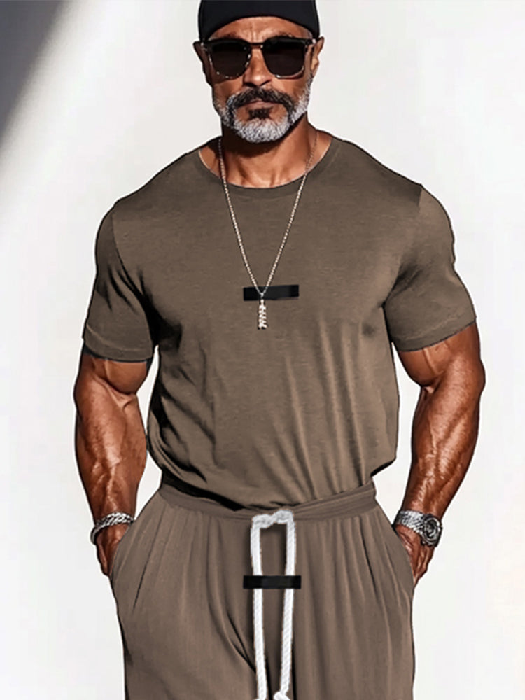 Soft Stretch T-Shirt Pants Set