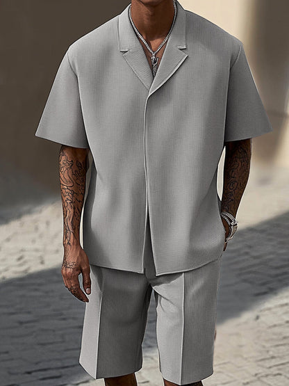 Stylish Refined Textured Casual Set