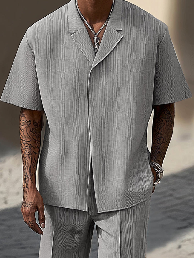 Stylish Refined Textured Casual Set