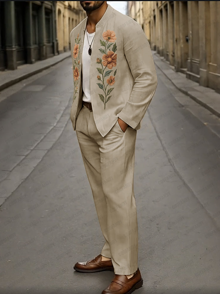 Elegant Embroidered Cotton 2-Piece Set