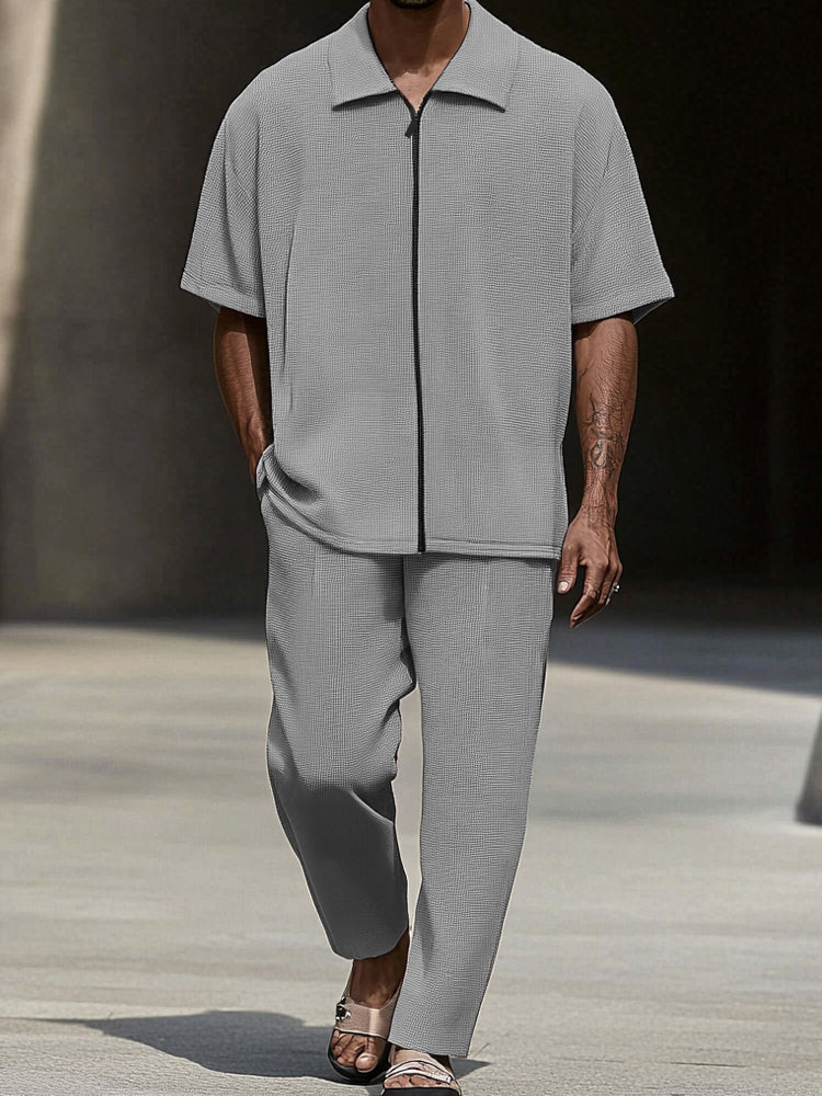 All-Day Comfort Textured Casual Set