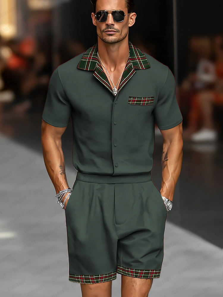 Classic Comfort Plaid Shirt Set