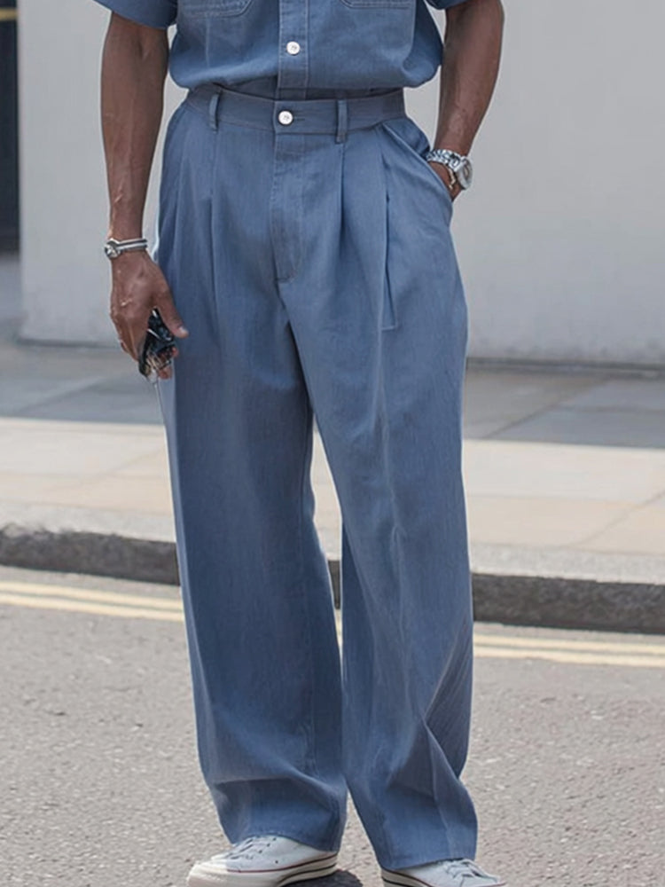 Cargo Loose Fit Denim 2-Piece Set