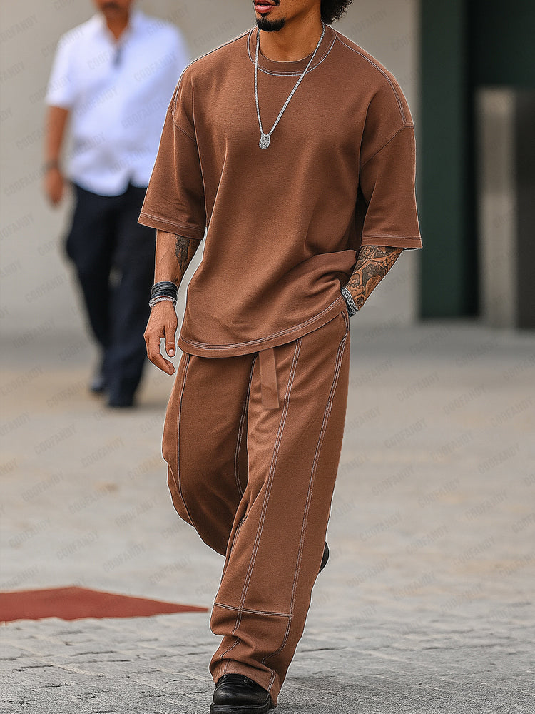 Simple Fashion T-Shirt Pants Set