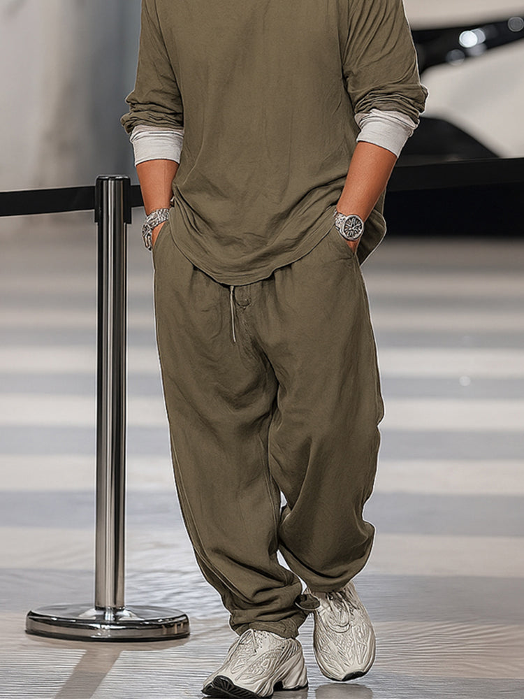 Relaxed Fit 2-Piece Streetwear Set