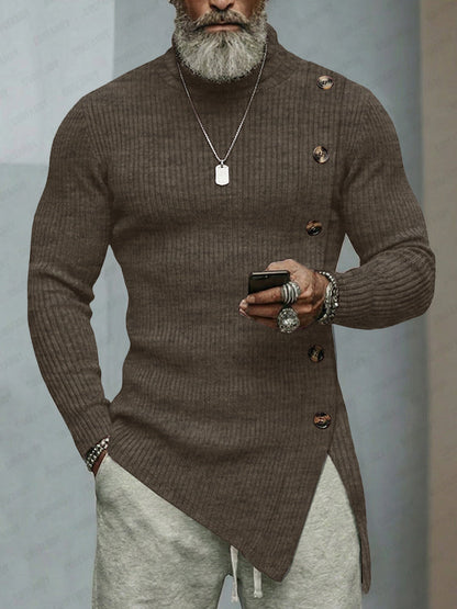 Stylish Asymmetric Cut Elastic Knit Top