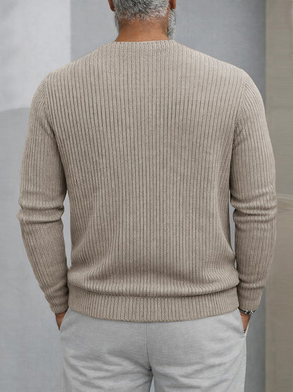 Casual Cross Placket Pullover Knit Top