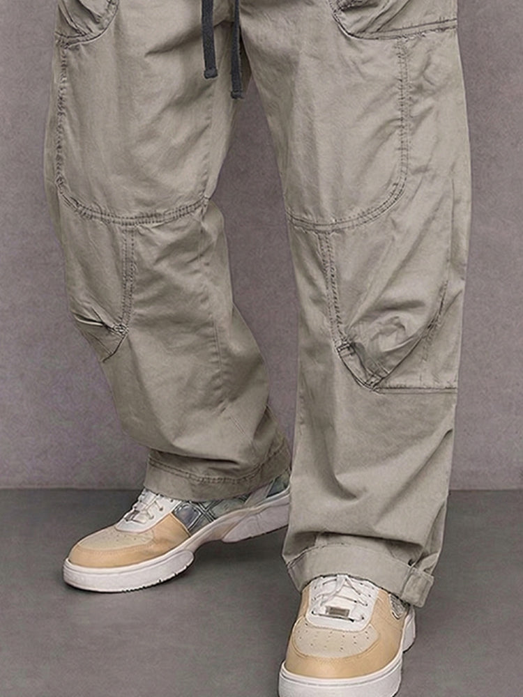 Casual Athletic Straight Leg Cargo Pants