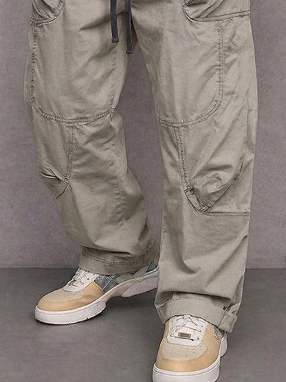 Casual Athletic Straight Leg Cargo Pants