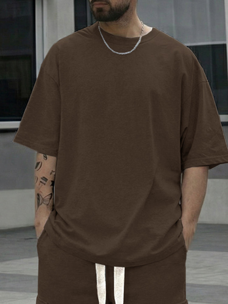 Athleisure Loose Fit Cargo Shorts Set