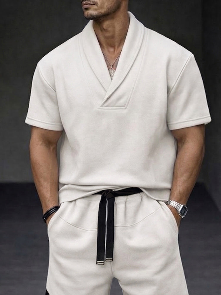 Urban Athleisure Shawl Collar Matching Set