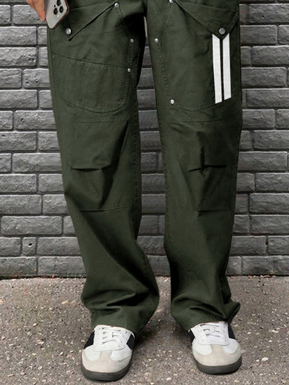 Casual Unique Multi Pockets Cotton Pants