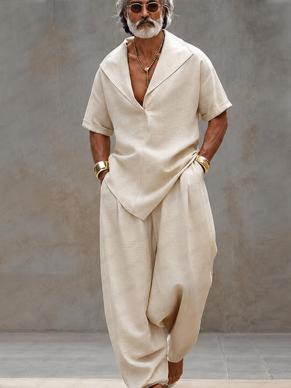 Casual Minimalist Loose Fit Matching Set