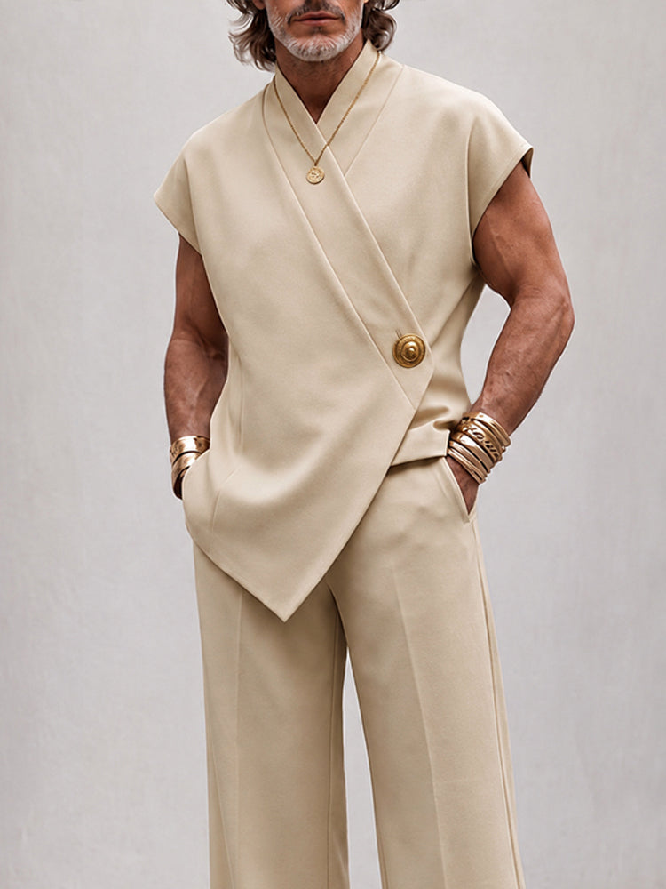 Effortless Luxe Sleeveless Top Pants Set