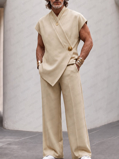 Effortless Luxe Sleeveless Top Pants Set