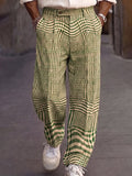 Smart Casual Plaid Pattern Suit Pants