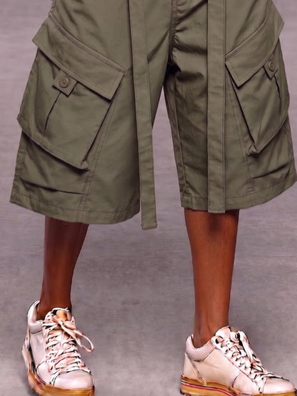 Utility Multi-Pocket Techwear Cargo Shorts