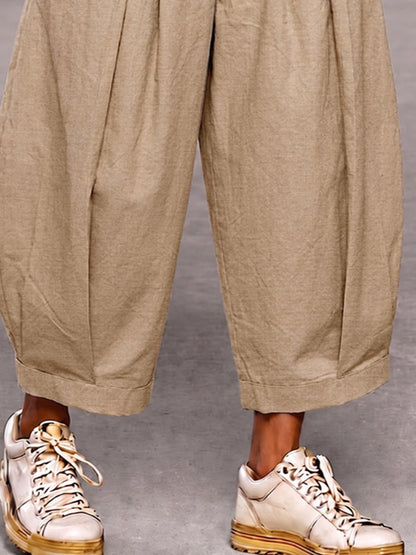 Casual Loose Fit Cotton Harem Pants