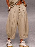 Casual Loose Fit Cotton Harem Pants
