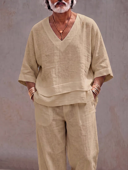 Minimalism Comfy Loose Cotton Matching Set