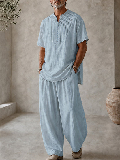 Casual Relaxed Fit 100% Cotton Matching Set