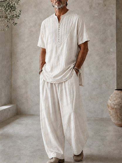 Casual Relaxed Fit 100% Cotton Matching Set