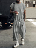 Casual Loose Tank Top and Lantern Pants Set