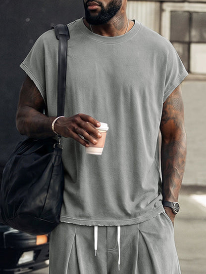 Casual Loose Tank Top and Lantern Pants Set