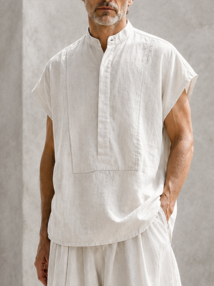 Effortless 100% Cotton Tank Top Baggy Pants Set