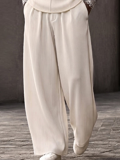 Muscle Fit Sleeveless Turtleneck Top Pants Set