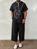 Minimal Art Graphic Casual Matching Set
