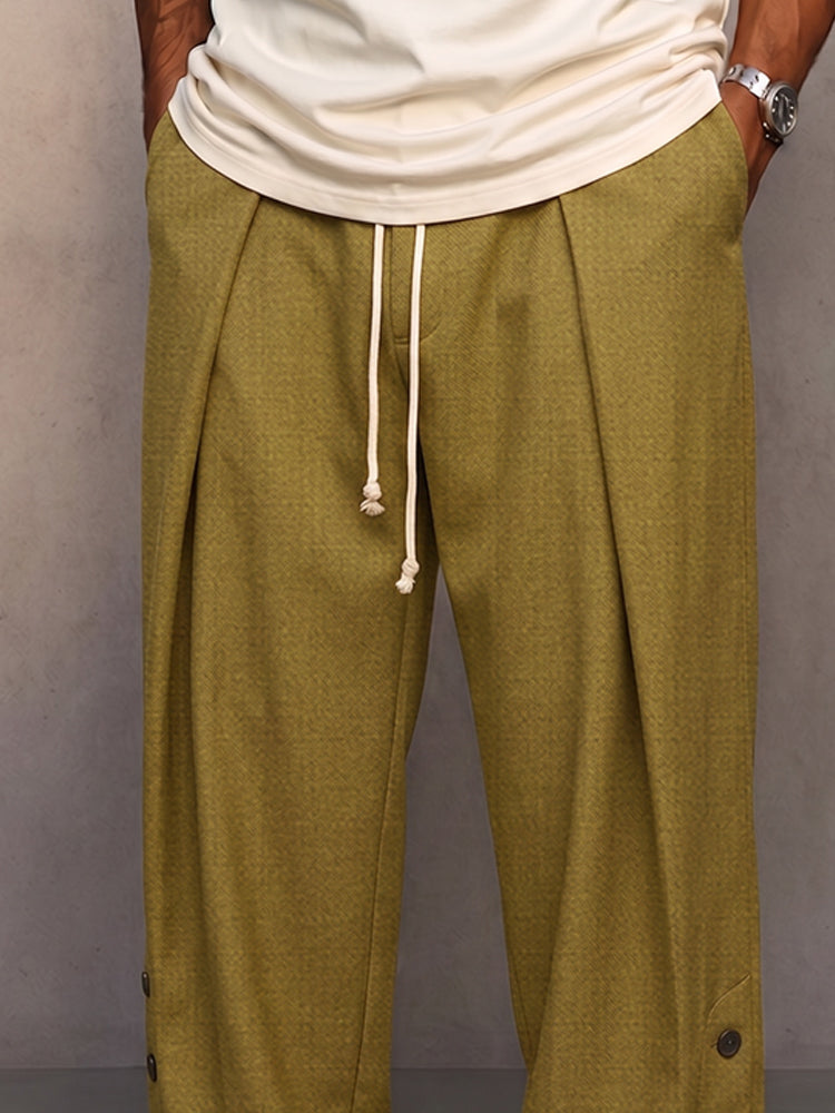 Casual Modern Wide Leg Drawstring Pants