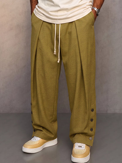 Casual Modern Wide Leg Drawstring Pants