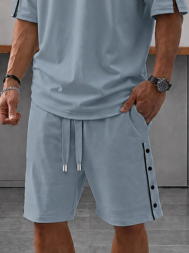 Sporty Button Accent Co-ord Set