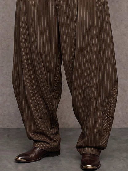 Smart Casual Pinstripe Tapered Pants