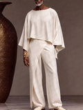 Designer Cape Sleeve Poncho Shirt Pants Set