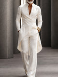 Quiet Luxury Style Long Tail Shirt Pants Set