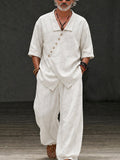 Minimalist Washed Cotton Shirt Pants Set